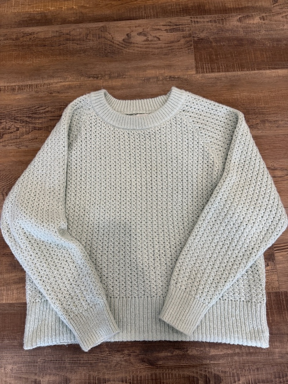Maurices Mint Green Chunky Knit Crewneck Sweater